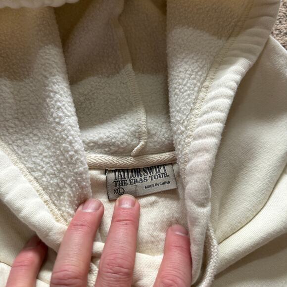 Taylor Swift The Eras Tour Cream Official Merch Oversized Hoodie Sweatshirt XL - Picture 5 of 9